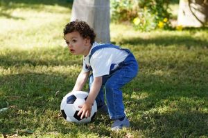 Child on grass